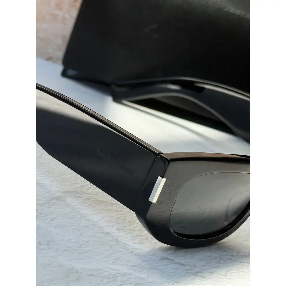 NEW Saint Laurent SL697 Unisex Sunglasses in Black - Picture 5 of 10